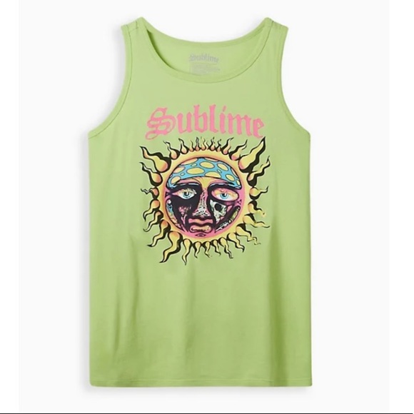 TORRID NWT CLASSIC CREW TANK - COTTON SUBLIME LIME GREEN 0651 - Picture 5 of 6